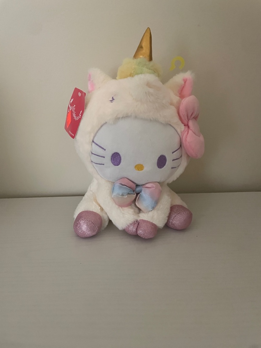 Hello Kitty Unicorn Plush - White, Pink & Gold Accents